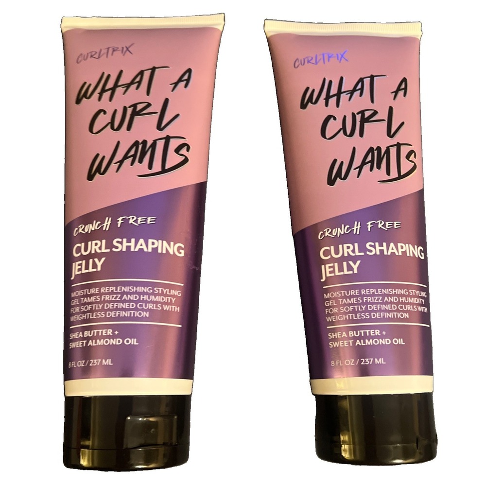 2 Curltrix What A Curl Wants Curl Shaping Jelly Crunch Free 8oz Ea SEALED HTF